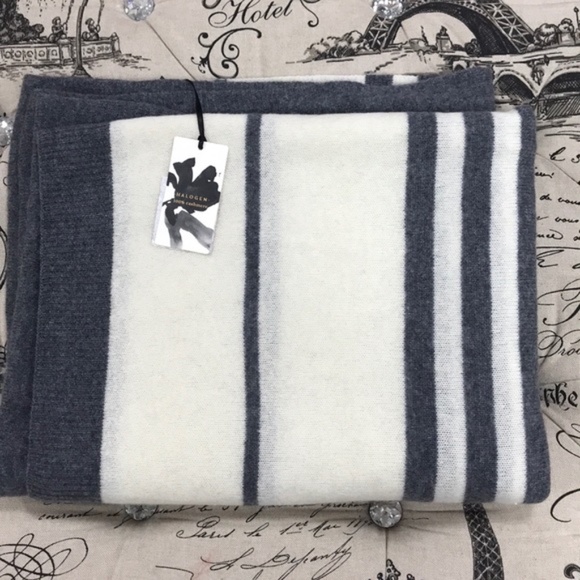 Halogen Stripe Cashmere Wrap - Picture 4 of 6